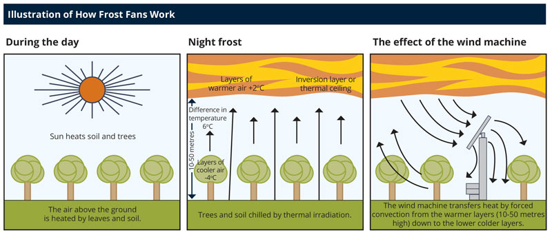 Katabatic drift & frost management